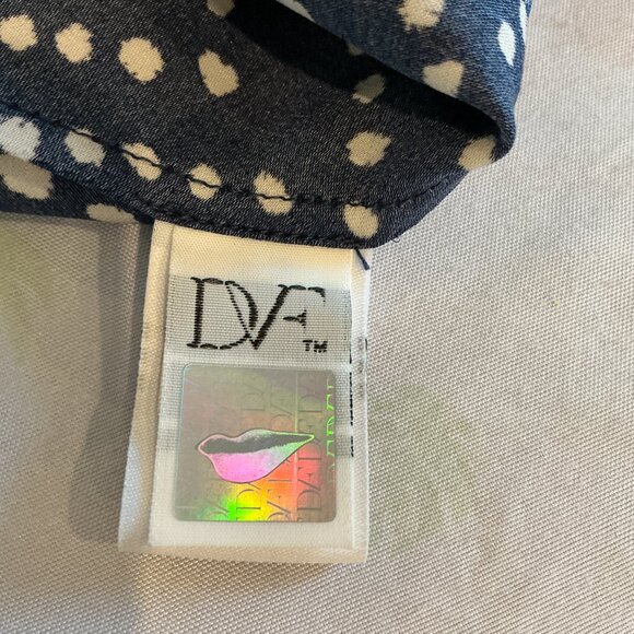 Diane Von Furstenberg Navy and White Skirt Size 6 - Picture 4 of 7